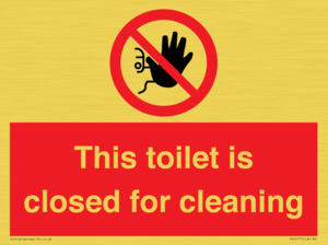 This toilet is closed for cleaning